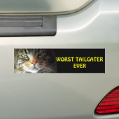 Schlimmste Tailgater je Stoßfängerkatze Autoaufkleber (Auf Auto)