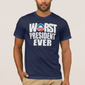 Schlimmster Präsident je T-Shirt (Vorderseite)