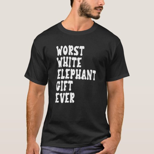 Schlimmster weißer Elefant für Erwachsene unter 15 T-Shirt (Vorderseite)