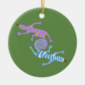 schlingeneidechsen keramik ornament (Vorne)