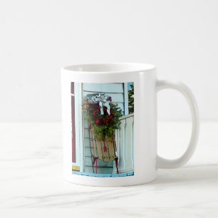 Schlitten auf Porch Kaffeetasse