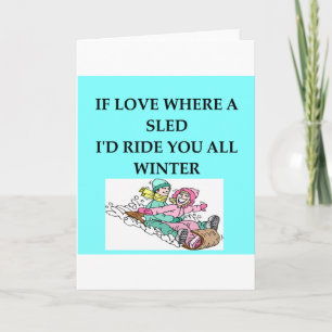 Schlitten Feiertagskarte