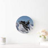 Schlitten-Gebirgsuhr Runde Wanduhr (Zuhause)