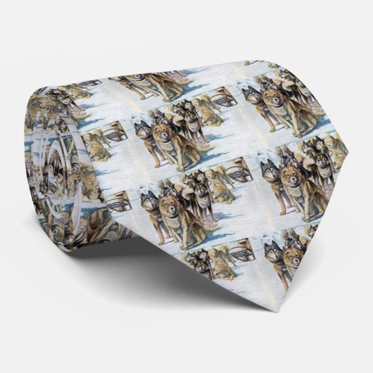 Schlitten-HundeKrawatte Krawatte (Gerollt)