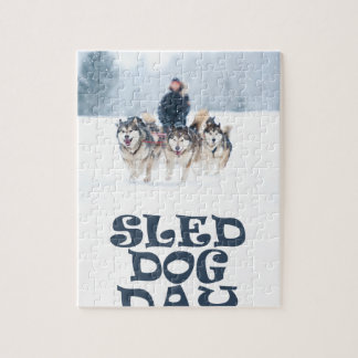 Schlitten-Hundstag - Anerkennungs-Tag Puzzle