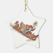 Schlitten Keramik Ornament (Links)