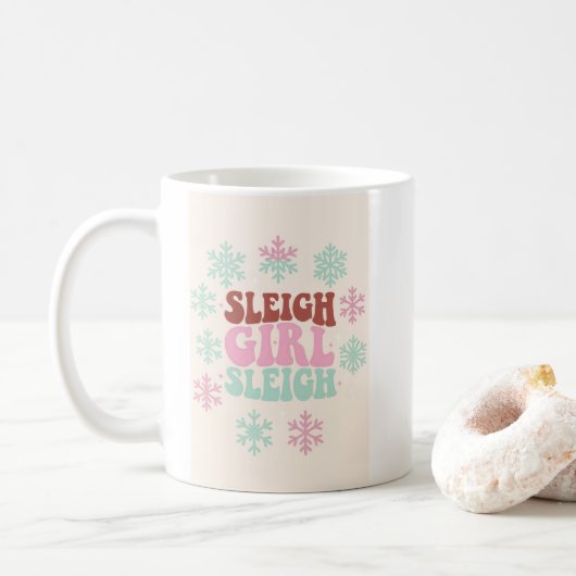 Schlitten Mädchen Schlitten Kaffeetasse (Mit Donut)