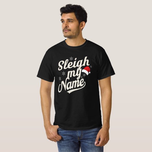 Schlitten Name Vibes T-Shirt (Vorne ganz)