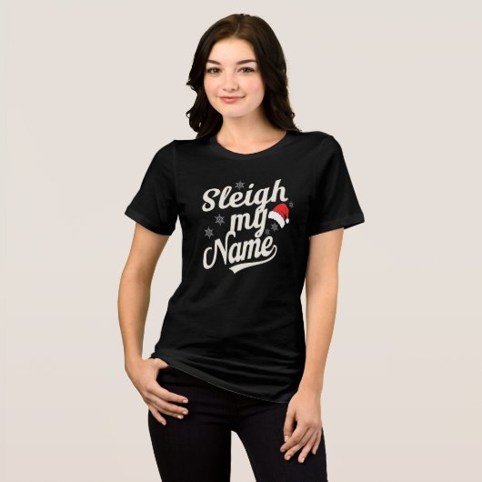 Schlitten Name Vibes Tri-Blend Shirt (Vorderseite voll)