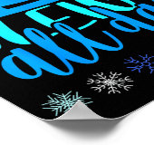 Schlitten Tag Schnee Spaß Schlittenfahrt mit Pferd Poster (Ecke)