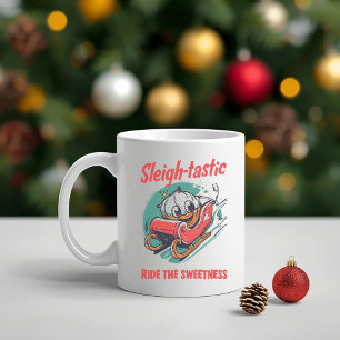 Schlitten-tastisch – Lustiger und Festlicher Weihn Kaffeetasse