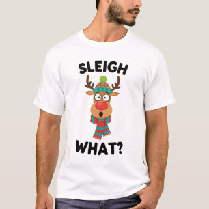 Schlitten Was? Lustiger Rentier Weihnachten T-Shirt