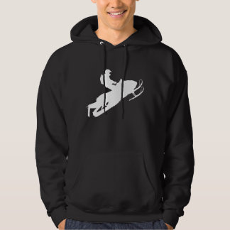 Schlitten-Weiß Hoodie