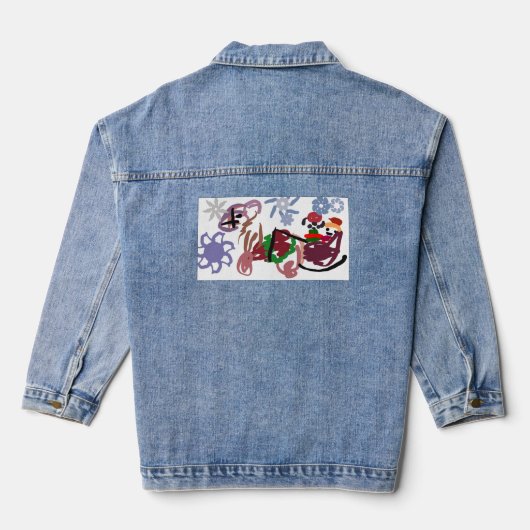Schlitten Winter Jeansjacke (Rückseite)