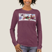 Schlitten Winter Tri-Blend Shirt (Vorderseite)