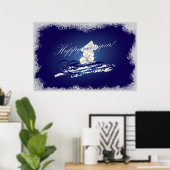 Schlitten zum HNY Poster (Heimbüro)