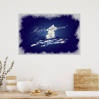 Schlitten zum HNY Poster