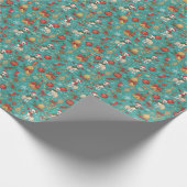 Schlittenfahren den ganzen Tag Geschenkpapier (Ecke)