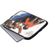 Schlittenfahren Laptopschutzhülle (Vorne Knopf)