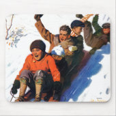 Schlittenfahren Mousepad (Vorne)