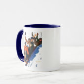Schlittenfahren Tasse (Vorderseite Links)