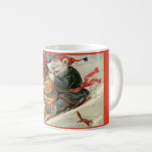 Schlittenfahrende Bären Kaffeetasse (VorderseiteRechts)