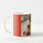Schlittenfahrende Bären Kaffeetasse (Links)