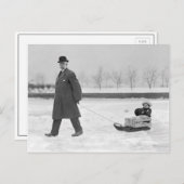 Schlittenfahrt, 1912 postkarte (Vorne/Hinten)