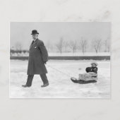 Schlittenfahrt, 1912 postkarte (Vorderseite)