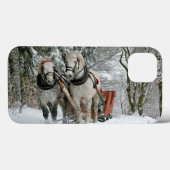 Schlittenfahrt im Winter Wunderland Case-Mate iPhone Hülle (Rückseite (Horizontal))