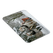 Schlittenfahrt im Winter Wunderland Magnet (Rechte Seite)