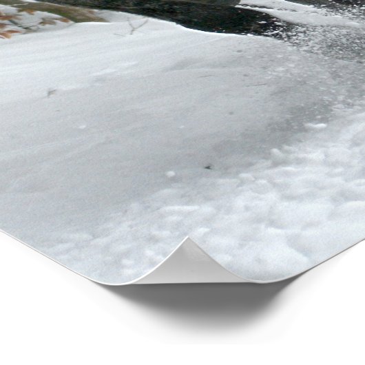 Schlittenfahrt im Winter Wunderland Poster (Ecke)