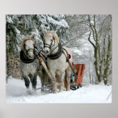 Schlittenfahrt im Winter Wunderland Poster (Vorne)