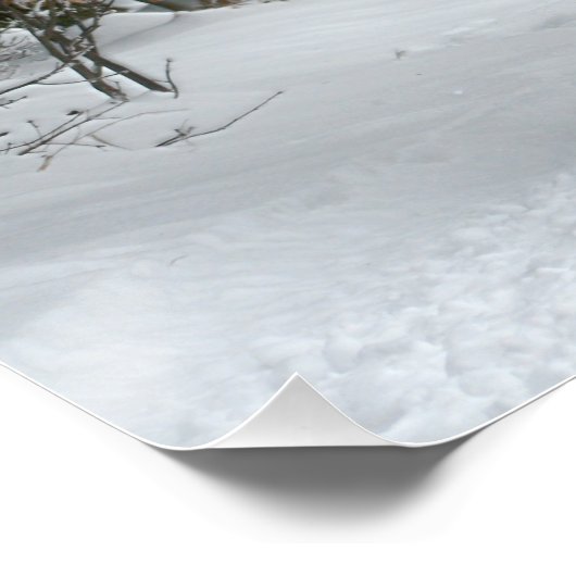 Schlittenfahrt im Winter Wunderland Poster (Ecke)