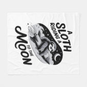 Schlittenfahrt mit einer Rakete zum Mond Fleecedecke (Vorderseite (Horizontal))