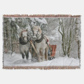 Schlittenfahrt, Schnee, Wald, Pferd, Winter, weiß, Decke (Vorderseite)
