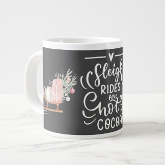 Schlittenfahrten und heiße Schokolade Weihnachten Jumbo-Tasse