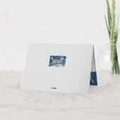 Schlittenhund Frohe Weihnachtskarte Feiertagskarte (Rückseite)