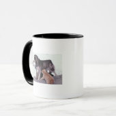 Schlittenhund mit Sänfte der Welpen Tasse (Vorderseite Links)