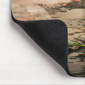 Schlittenhund-und Rosen-Fotografie Mousepad (Ecke)