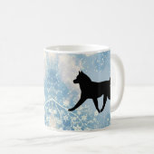 Schlittenhund Winter Kaffeetasse (VorderseiteRechts)
