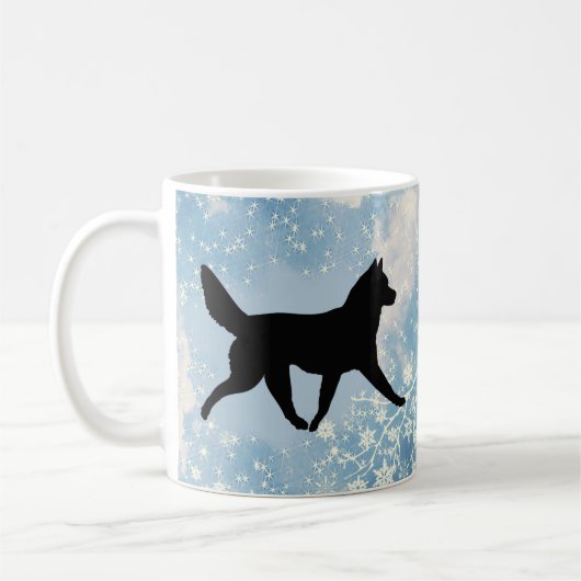 Schlittenhund Winter Kaffeetasse (Links)