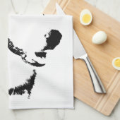 Schlittenhunde Handtuch Husky Malamute Teetuch (Viertel Falte)