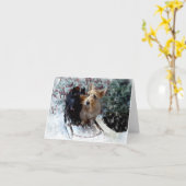 Schlittenhunde Karte (Gelbe Blume)