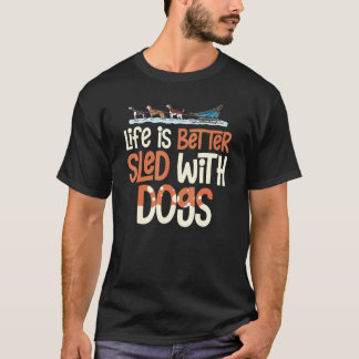 Schlittenhunde Racing Mushing Hunde Siberian Husky T-Shirt
