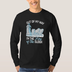 Schlittenhunderennen Schlittenfahren Huskies Alask T-Shirt