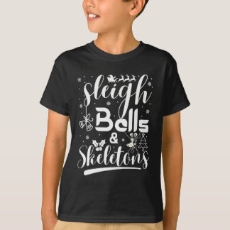 Schlittenklingeln & Skelette tanzen lustiges Weihn T-Shirt