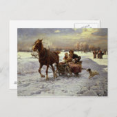 Schlittenliebhaber Postkarte (Vorne/Hinten)