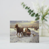 Schlittenliebhaber Postkarte (Stehend Vorderseite)