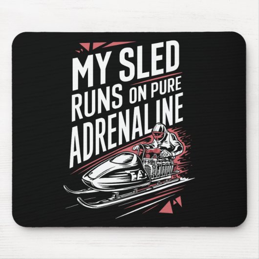 Schlittenschnee Wintersport Winter Outdood Act Mousepad (Vorne)